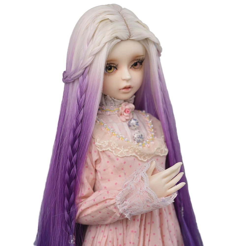 

Оригинальное высокотемпературное волокно bjd 1/3, термостойкие синтетические искусственные волосы, волнистые волосы со льдом и челкой для те...