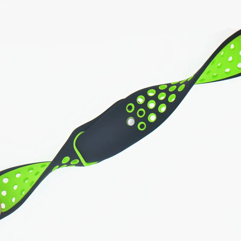 Black and green 22 мм силиконовый спортивный ремешок для samsung Galaxy Watch 42/46 мм резиновый ремешок для gear S2/S3 20/22 мм ремешок - Цвет ремешка: Black and green