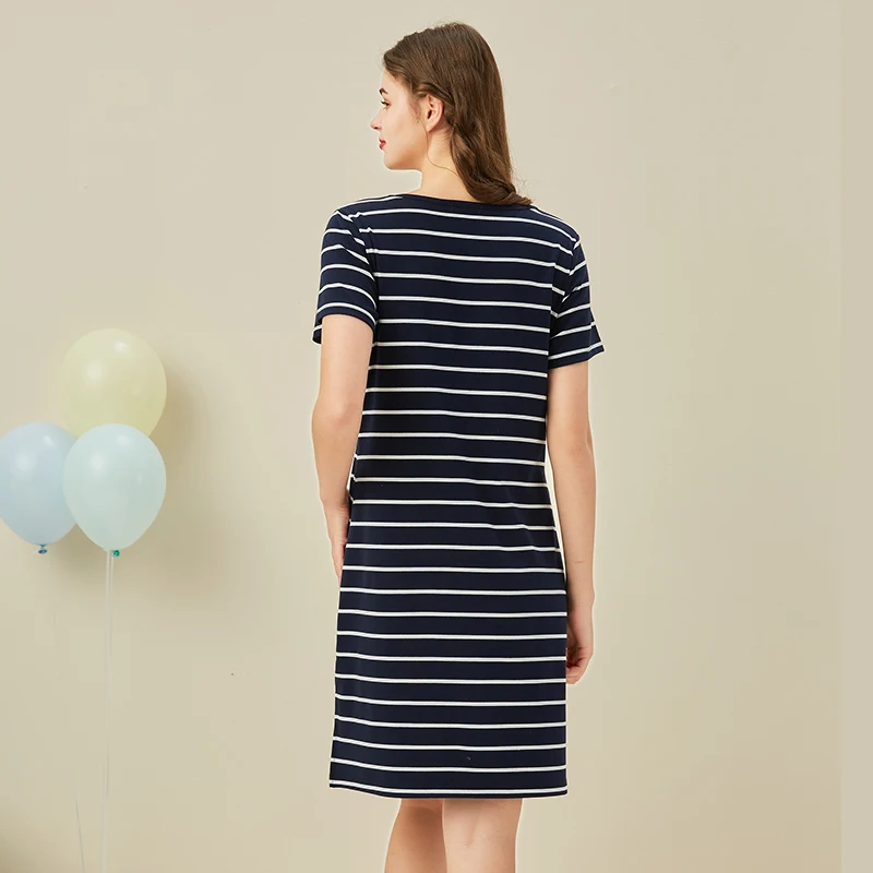 

Summer mid-skirt cute home cotton knitted cotton homewear can be worn outside pajamas