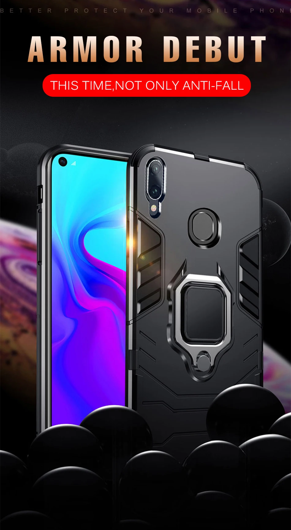Роскошный защитный чехол-бампер для samsung Galaxy A50 A70 A60 A30 M30 бампер чехол M20 M10 A8S A7 A8 A9 плюс автомобильному кольцу, мягкий чехол