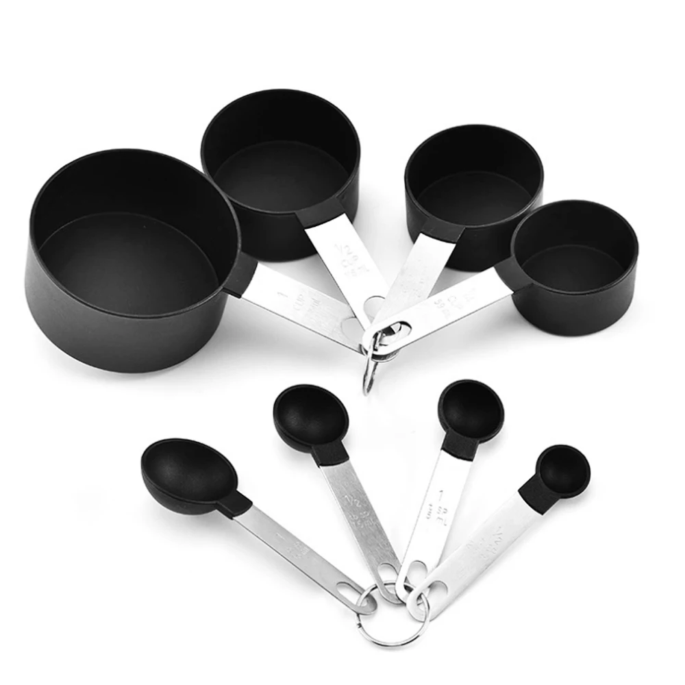 8 шт. мерные чашки из нержавеющей стали и мерная ложка лопатка кухонный