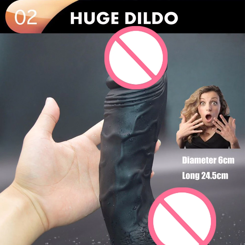 New adult toy huge realistic dildos silicone penis sex toys for women lesbian masturbate couple flirting Vaginal friction dildo | Красота и
