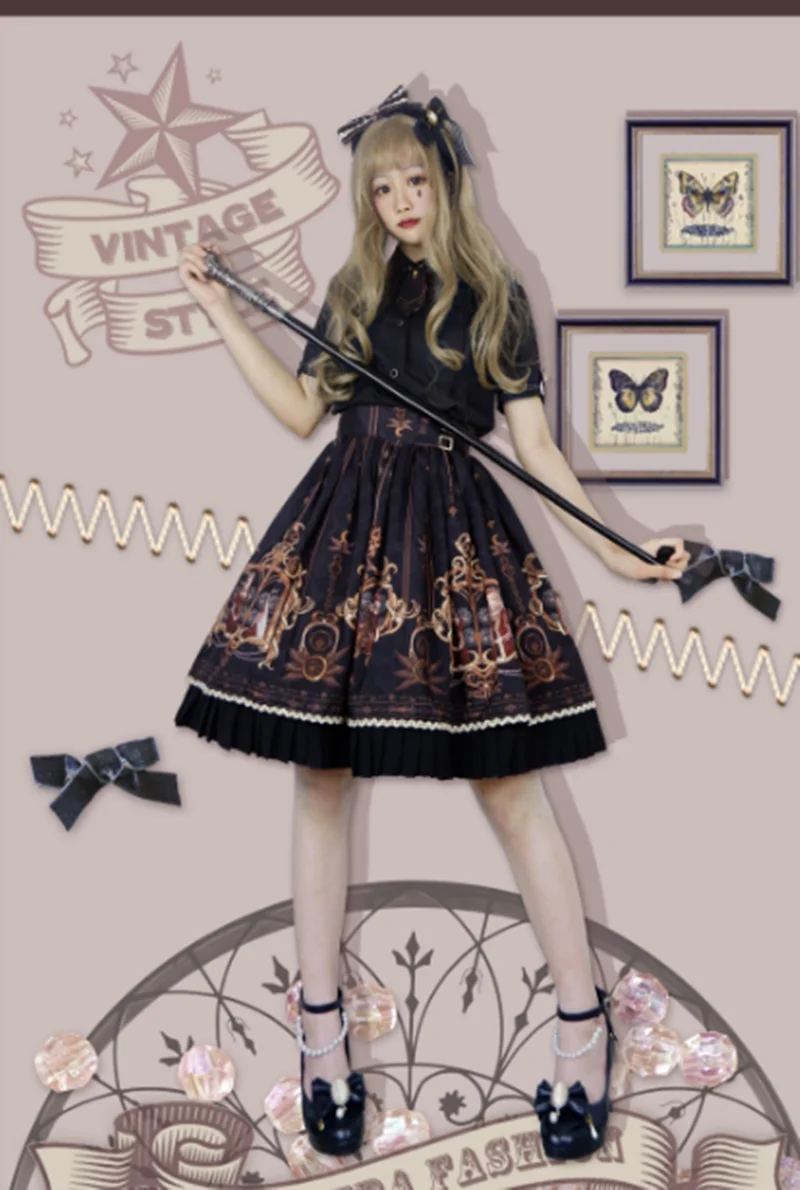 Женский костюм двойка с юбкой в стиле лолита|Платья Лолита| |