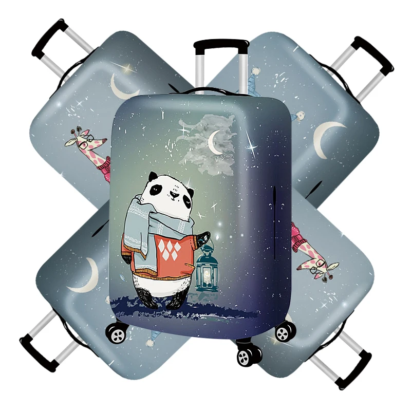 

Модный чехол для багажа для путешествий с изображением совы, для мужчин и женщин, эластичный чехол на колесиках, защита от пыли, чехол для пу...