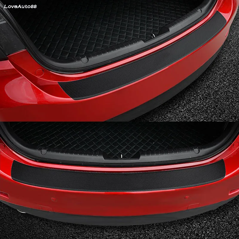 Углеродное волокно кожа снаружи задний бампер багажник Fender Подоконник пластины
