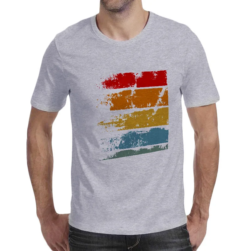 

Fashion Retro Wood Record Printed Men T-Shirt Short Sleeve Casual Harajuku Hipster Fractal Pattern Funny Tees Cool Tops