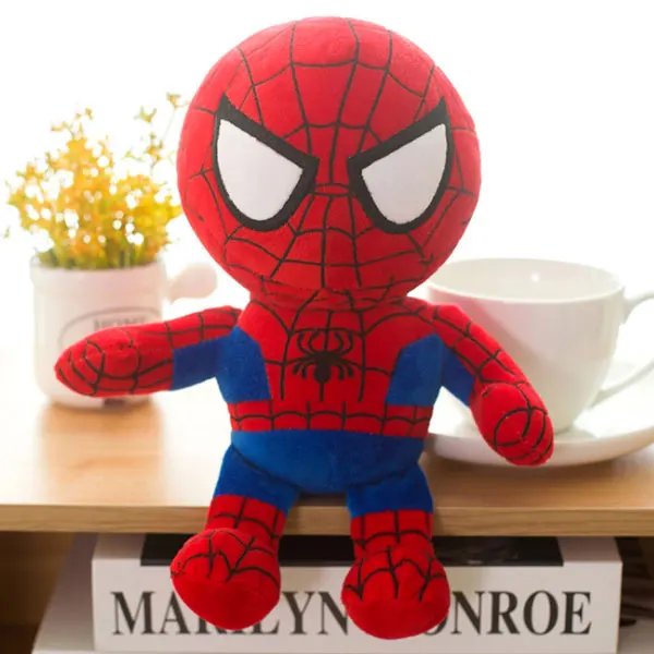 25 см Marvel Мстители 4 супергерой все сотрудники плюшевые игрушки куклы Капитан Америка, Железный человек Человек-паук Локи плюшевые мягкие игрушки