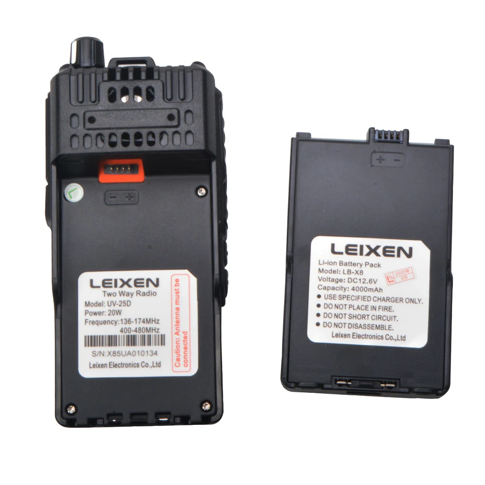 LEIXEN UV-25D 20W Real 10-20KM Walkie Talkie VHF 136-174MHz UHF 400-480MHz Dual Band Dual Standby Dual Reception VOX FM Radio images - 6