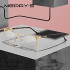 MERRYS дизайнерские мужские роскошные оптические очки из титанового сплава Мужские квадратные сверхлегкие очки для близорукости и дальнозоркости S2030
