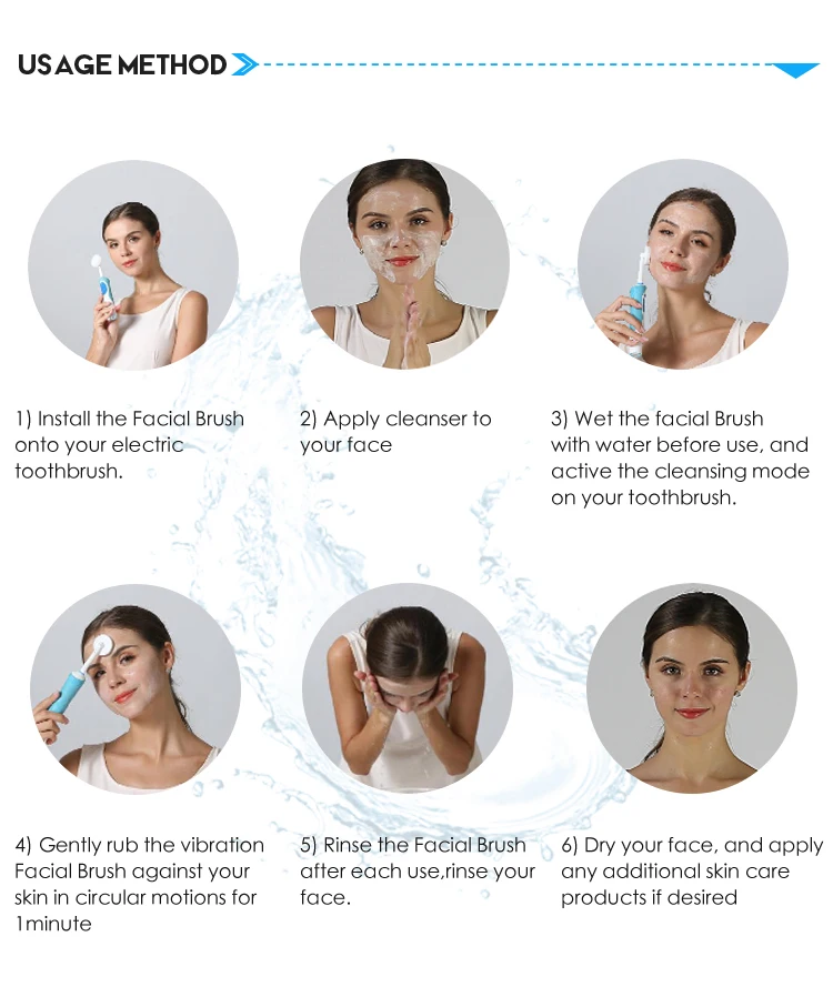 Сменная силиконовая щетка для лица чистки чистящая головка набор электрической