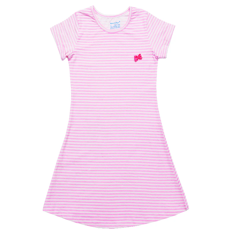 Детское Хлопковое платье с коротким рукавом на возраст 1-13 лет | Детская одежда и