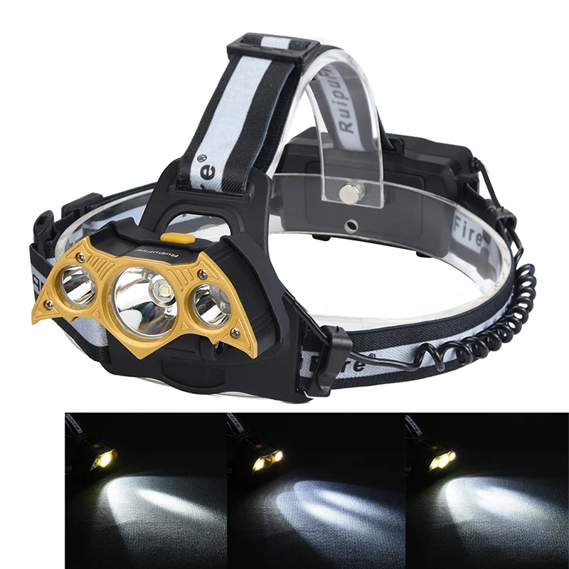 

Litwod Z20LC03 XM-L T6 3Led Headlight Super bright led head lamp Personality Headlamp Bat shape Head Flashlight Light Torch