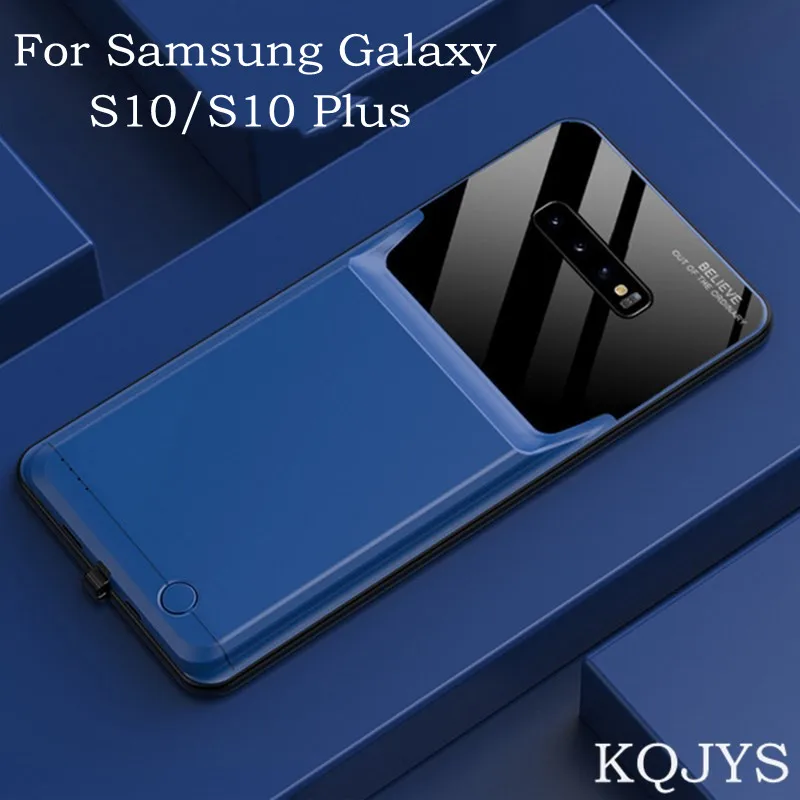 

Внешний аккумулятор KQJYS, чехол для зарядки аккумулятора для Samsung Galaxy S10 Plus, чехол для аккумулятора, чехол для портативного зарядного устройст...