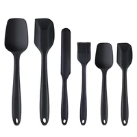 onnfang 6 piece silicone kitchenware spatula set non stick cream mixing spatula oil brush spatula baking tools set