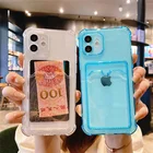 Модный силиконовый чехол-кошелек для iPhone 13 Pro Max, держатель для карт, чехол для iPhone 12 11 Pro Max Mini Xs Max XR X 7 8 PIus SE 2020