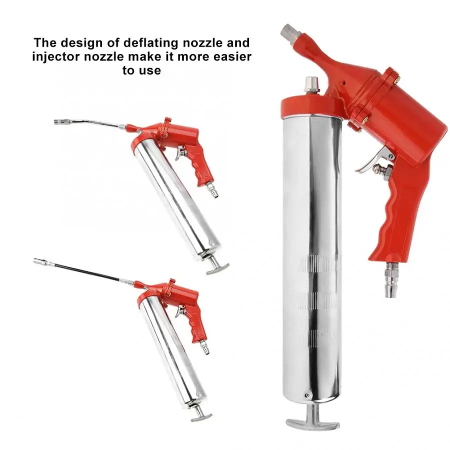 

400cc Zinc Air Grease Gun Pneumatic Greaser Cartridge Greasing Tool 1/4"