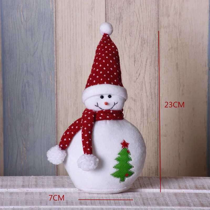 snowman261 Большие размеры Рождественские куклы выдвижной Санта-Клаус снеговик лося игрушки рождественские фигурки Рождественский подарок для ребенка красный орнамент с рождественской елкой - Цвет: snowman261