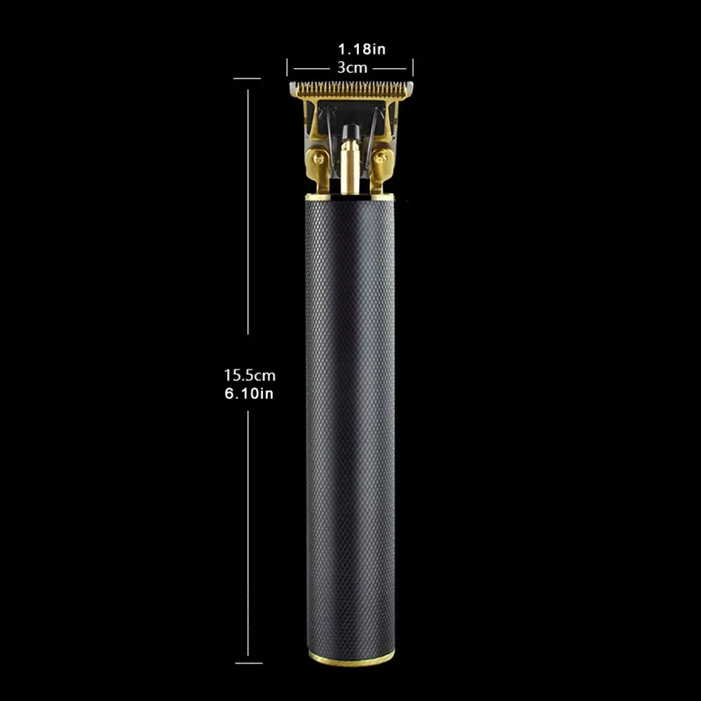 

T9 Retro Black Gold Oil Head Electric Clipper Carbon Steel T-Shaped Rounded Cutter Head Design Strong Motivation Haircut