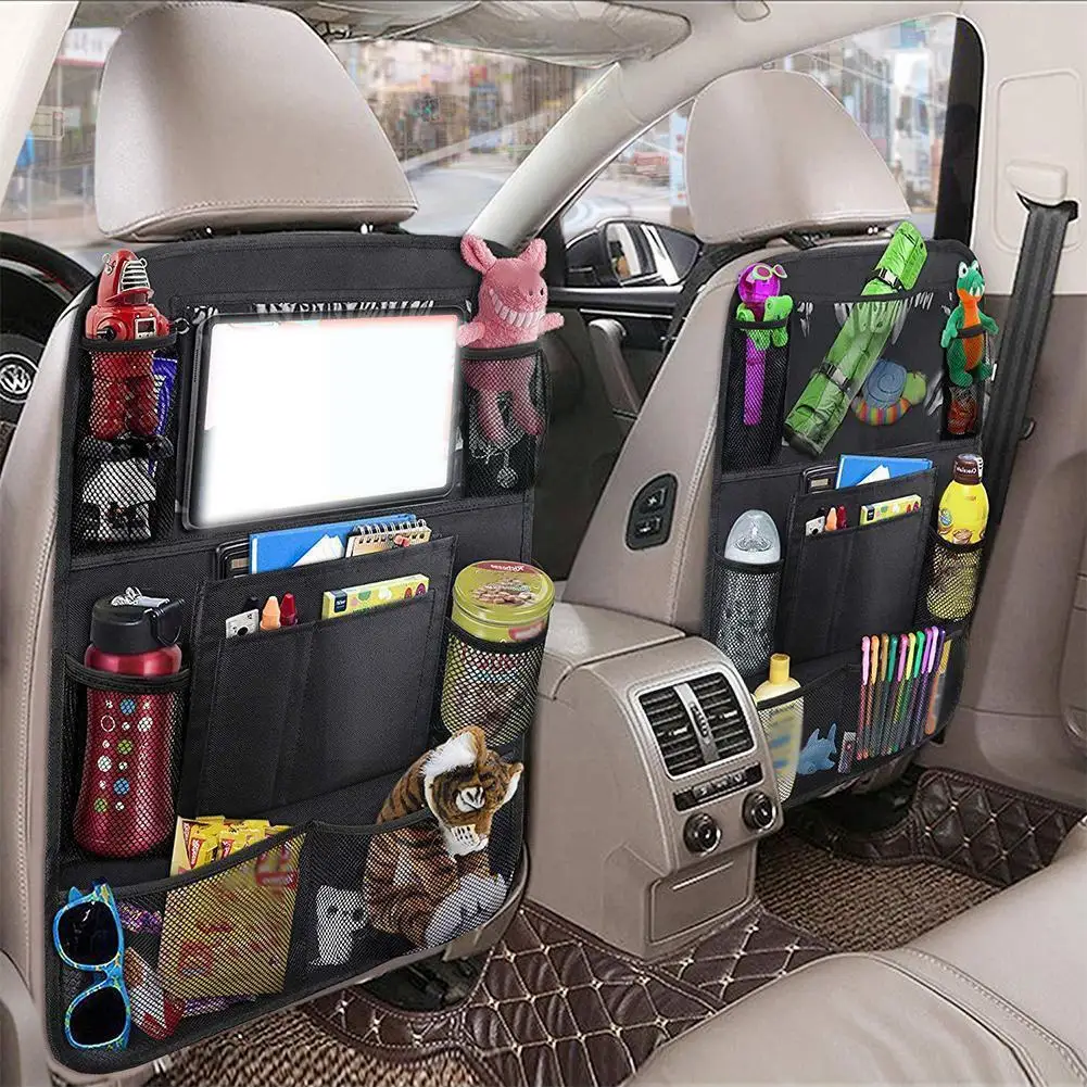 

Universal Car Back Seat Organizer Waterproof Backseat Pocket Tablet Road Organizer Holder For Travel Screen with Stowing To R1O7