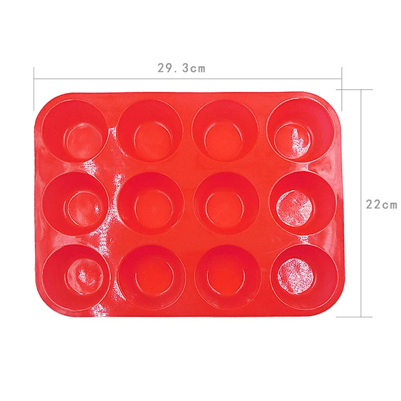 12 полости силиконовые формы для торта Маффин чашки принадлежности выпечки
