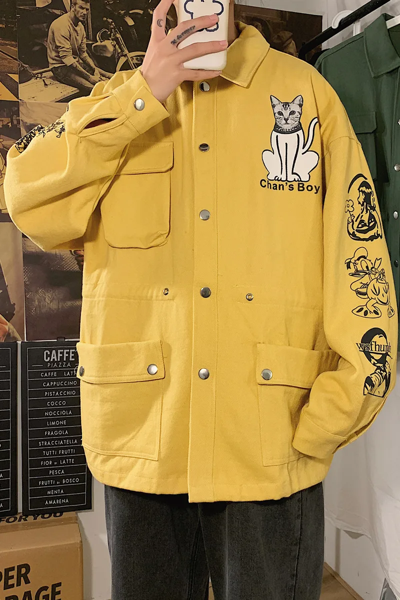 

714-1-s608- Thickening P110 Single 88 Male Girl Student Cotton-padded Clothes Jacket Loose Coat C