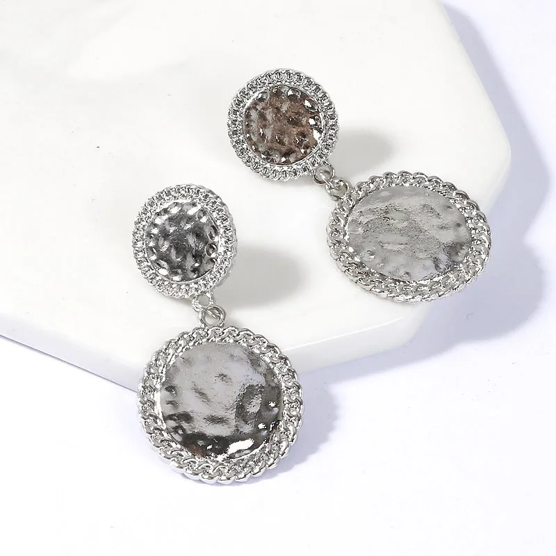 Европейские преувеличенные металлические Висячие серьги для женщин