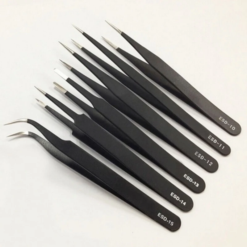 6 шт. антистатические пинцеты из нержавеющей стали | Инструменты