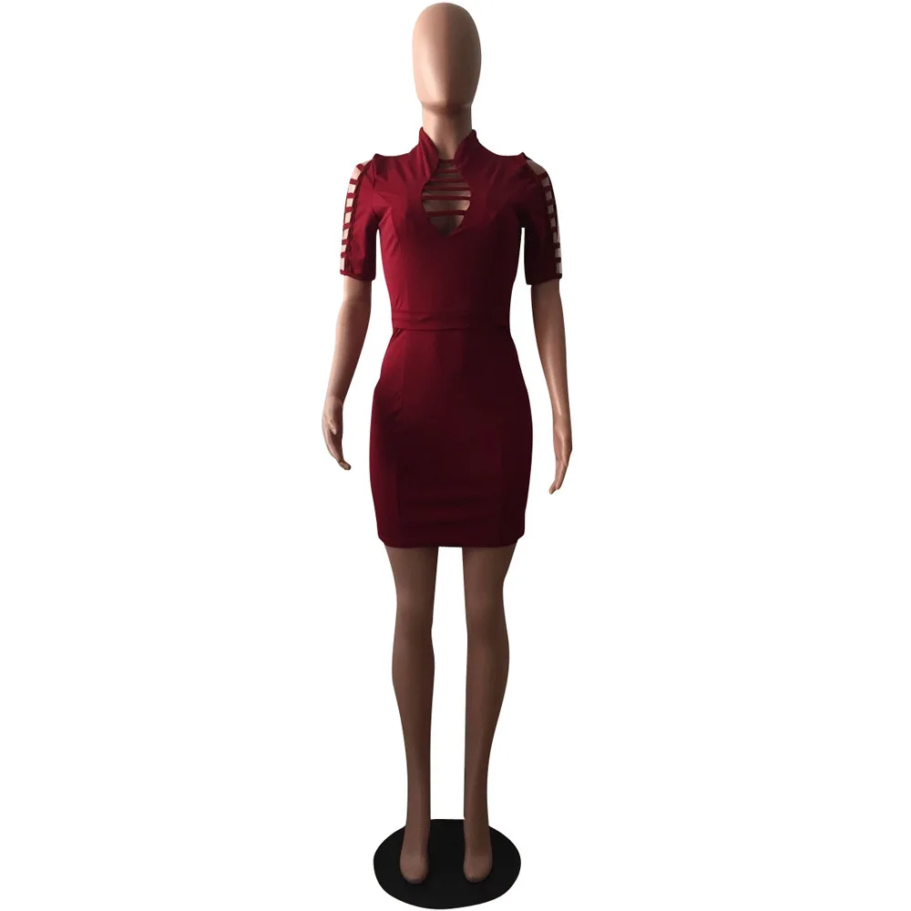 

Women's Elegant Hollow Dress With Cheongsam Collar