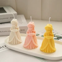 christmas princess candle silicone mold for handmade desktop decoration gypsum epoxy resin aromatherapy candle silicone mould