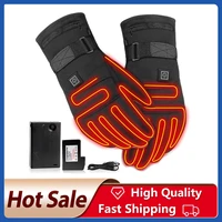 motorcycle scooter electric heated gloves with 4000mah rechargeable battery touchscreen gloves cycling motorcycle gloves