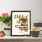 Художественный постер на холсте, картина маслом, музыкальная галерея, праздник джаза, домашний декор для гостиной