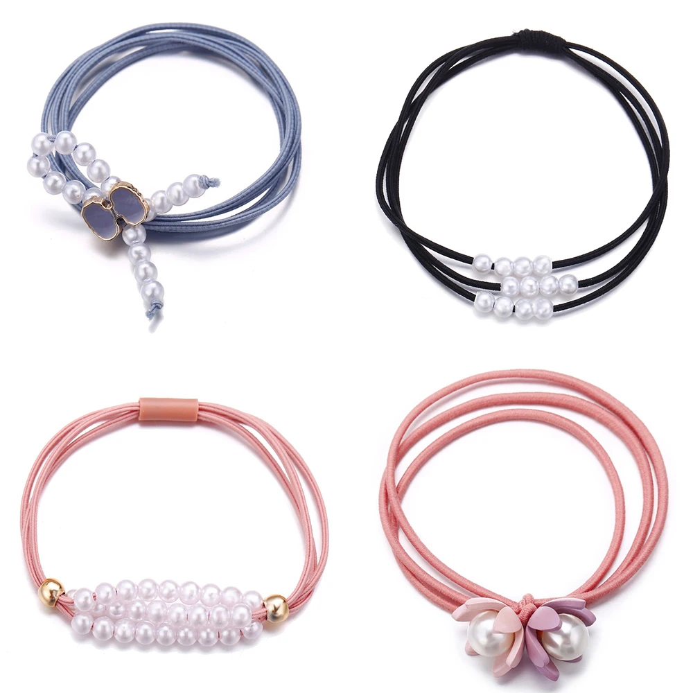 1 шт. милые жемчужные розовые резинки для волос игрушки девочек повязка на голову