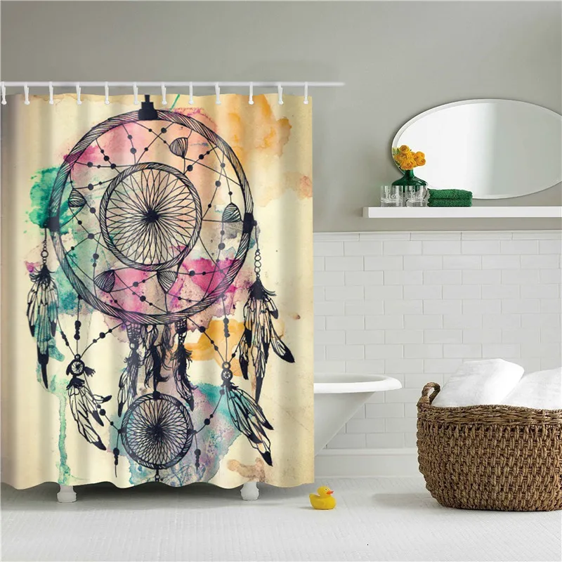 

Dreamnet 3d Shower Curtain Waterproof Polyester Bath Screen Curtains For Bathroom Decorations Nordic Dreamcatcher Printed