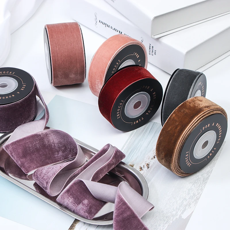 9yards 1-4cm Soft Comfortable Velvet Ribbon Headband Clips Bow Christmas Decoration DIY Handmade Gift Wrapping Ribbons | Дом и сад