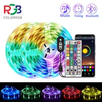 colorrgb led light strip music synchronized color changing rgb5050 phone app remote control led light rope 6m 12m 15m