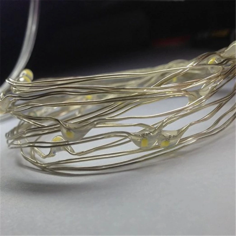 

2M 20 3M 30 5M 50 10M 100Leds Fairy Lights AA Battery Powered Silver Led Copper Wire String Light Decorative Fairy Lights