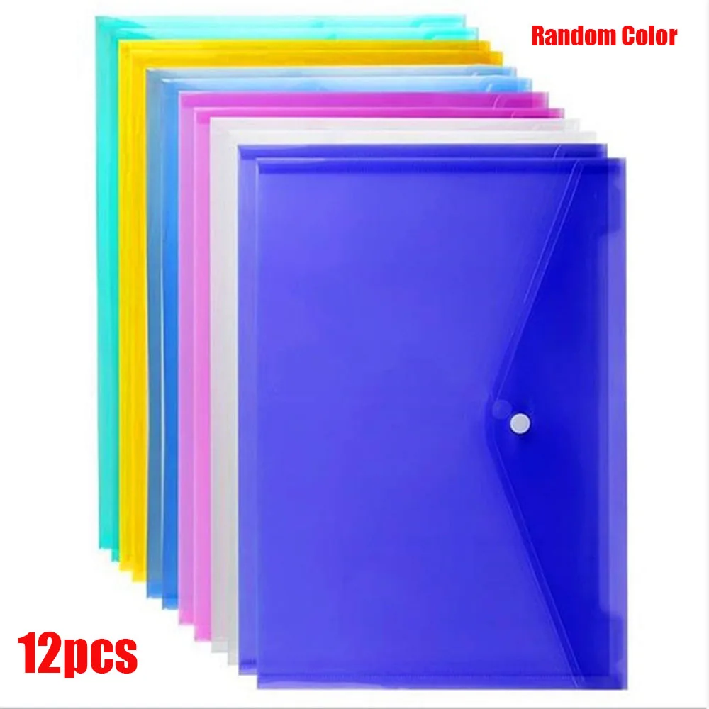 12 шт./компл. A4 прозрачный бумажный пакет для документов папка канцелярский