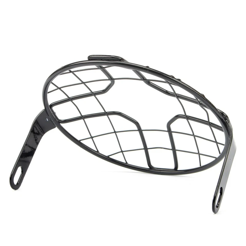 Мотоцикл фары свет решетка крышка маска квадратная сетка крест абажур ретро-Фара