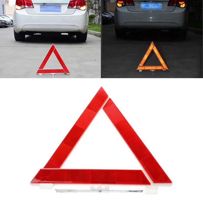 

Car Emergency Breakdown Triangle Reflective Safety Hazard Red Warning Sign W89C