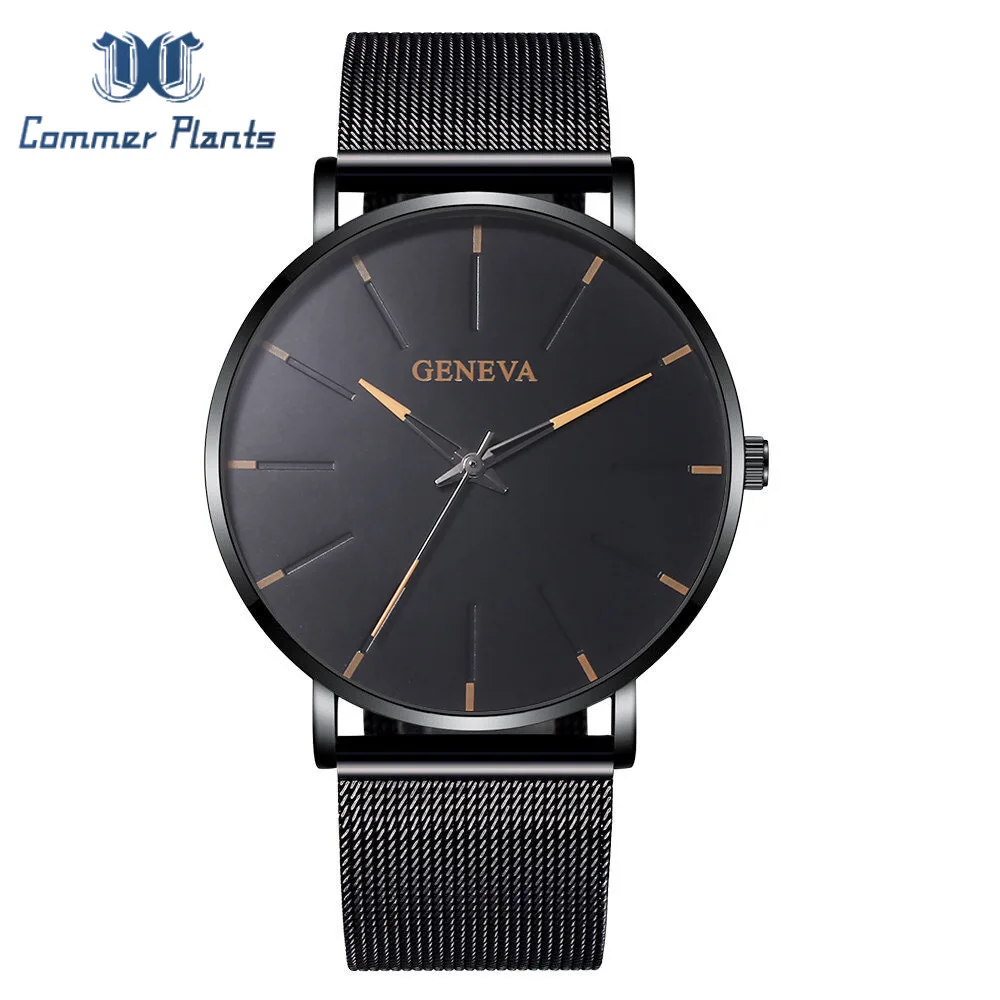 

2020 Men's Fashion Ultra Thin Watches Simple Men Business Stainless Steel Mesh Belt Quartz Watch Fashion & Casual Dropshipping