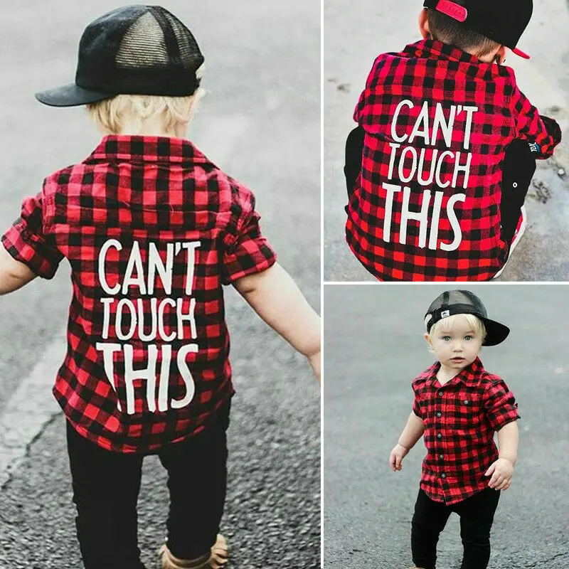 Рубашка с длинным рукавом для мальчиков 1 -7 лет красная черная детская весенняя