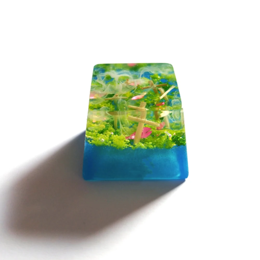 Pandora Planet смоляная Крышка для ключа с подсветкой для Cherry Mx механическая клавиатура ручной работы Fuji Mount Sky светящаяся крышка DIY клавиатура - Цвет: Keycap 2