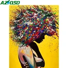 AZQSD DIY картина по номерам холст Наборы портрет ручной работы подарок рисунок на холсте Раскраска по номерам для украшения дома