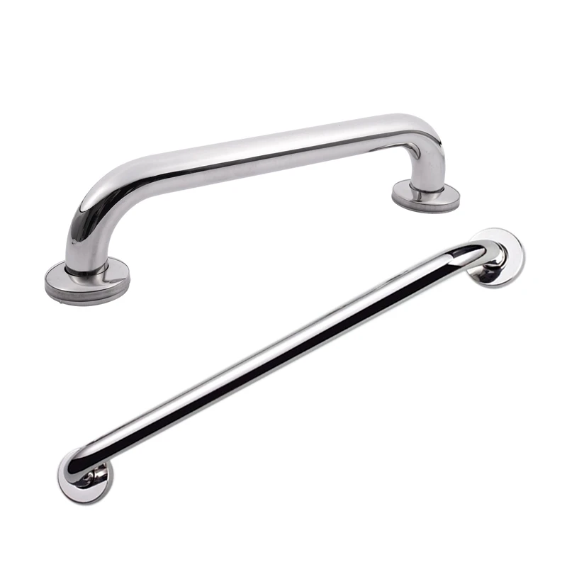

2Pcs New Bathroom Tub Toilet Stainless Steel Handrail Grab Bar Shower Safety Support Handle Towel Rack - 30Cm & 50Cm