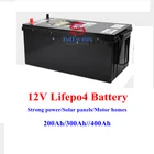 Литиевый Аккумулятор LiFepo4 12 В 200 ач300 Ач400 Ач, портативный блок питания для улицы, электрический пропеллер + зарядное устройство 20 А