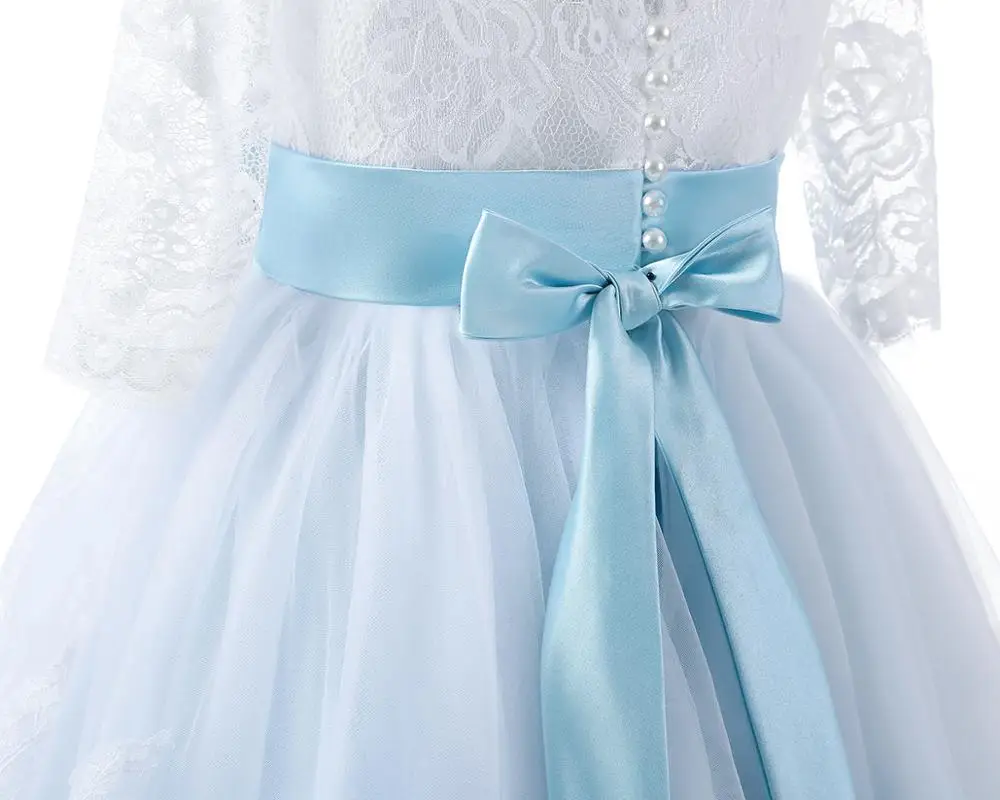 

Grey Long Sleeves Sexy Children Flower Girl Dresses Diamond Sequined First Communion dresses for girls 2020 Serene