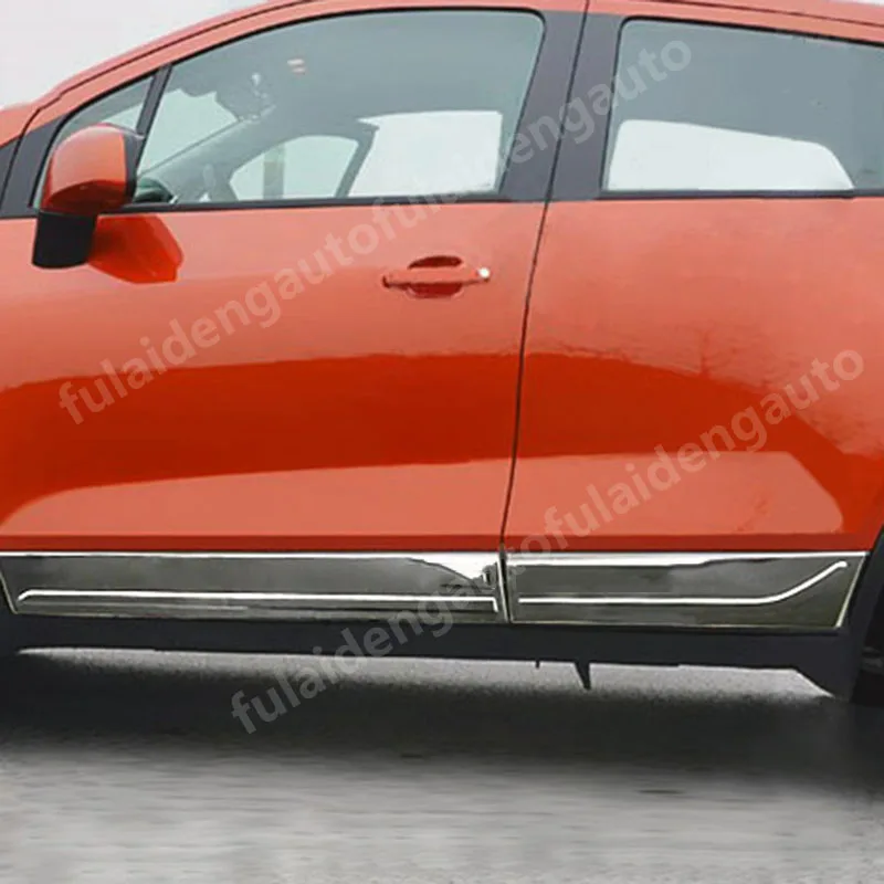 4 шт. Для Chevrolet TRAX 2014 2015 2016 нержавеющая сталь двери кузова нижняя часть Молдинги
