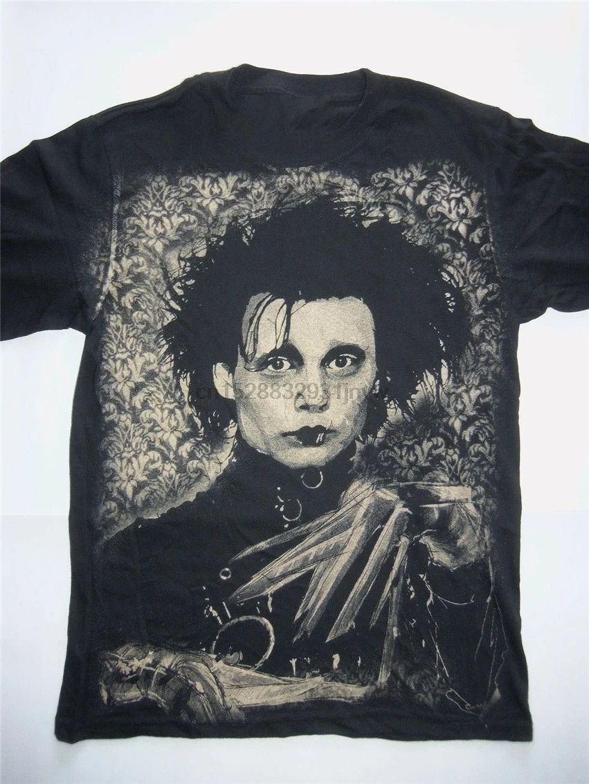EDWARD SCISSORHANDS T-Shirt Tim Burton Johnny Depp Goth Punk Film New Cool Tee Shirt