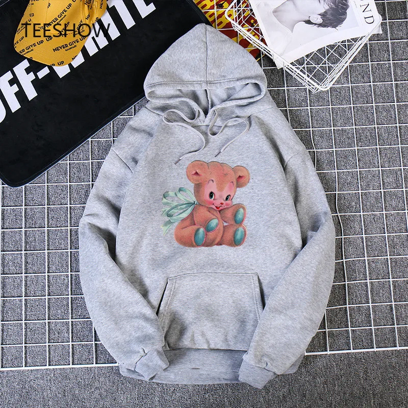 

Cute cartoon Hoodies Women Printed Kawaii Bear Oversized Sweatshirts Hoodie Tops Fashion Long Sleeve Unisex Clothes Women