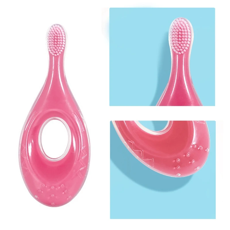 

1pc Kids Soft Silicone Training Toothbrush Newborn Baby Children Dental Oral Care Tooth Brush Tool Kids Teething Teether G99C